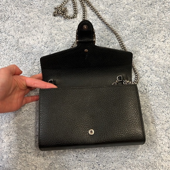 GUCCI DIONYSUS MINI LEATHER CHAIN WALLET - Picture 7 of 16